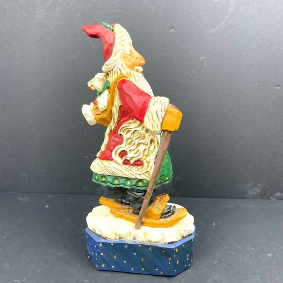 David Frykman Portfolio Santa on Skiis -Musical Figurine (1997) 11” – READ - Picture 4 of 13